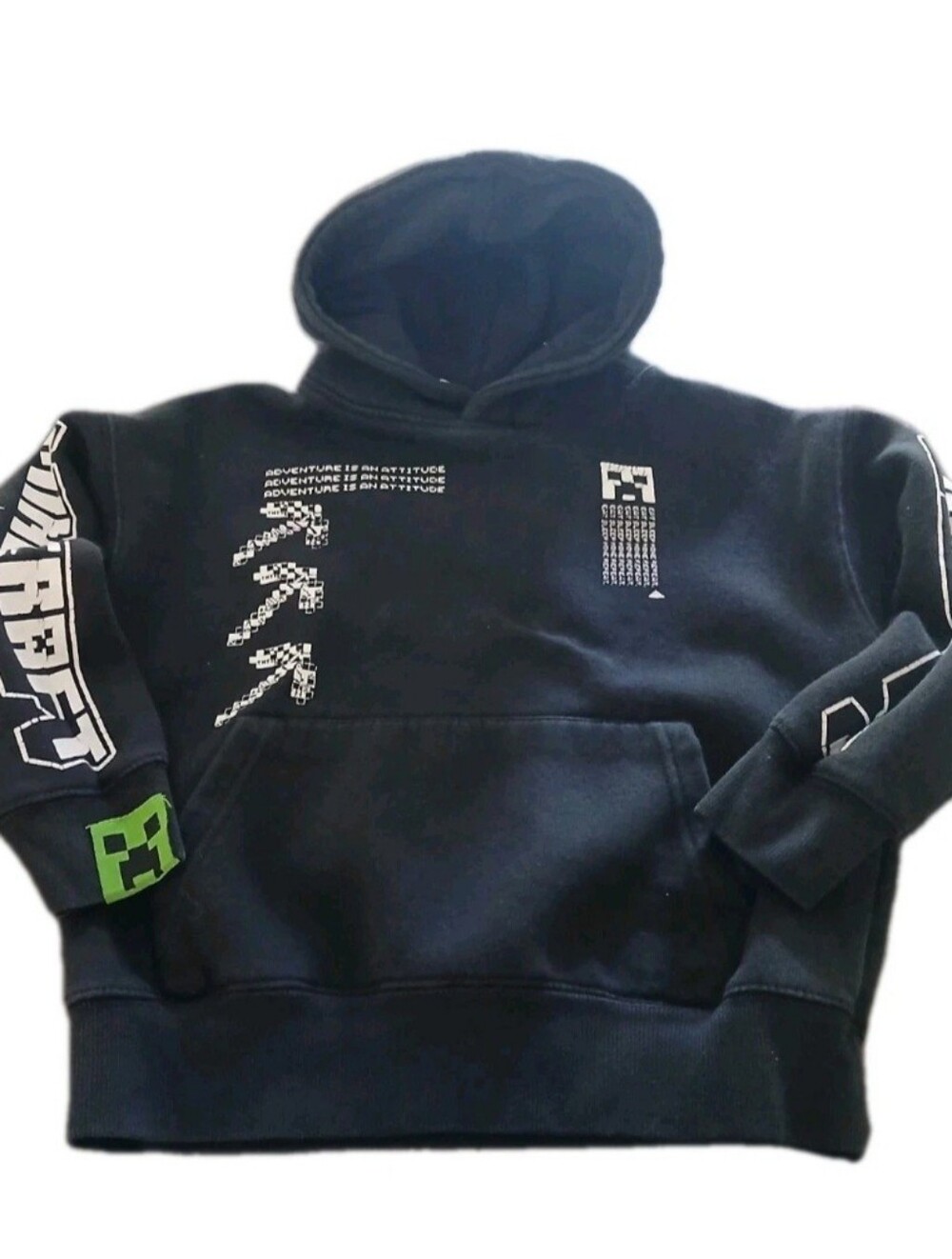 Minecraft Graphic Boy's Zara Hoodie Black & White Size:7